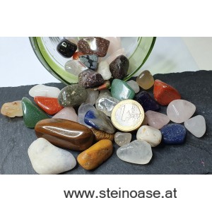 Schöne bunte NATUR Mischung Trommelsteine 'Gr.M' 250g